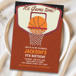 It's Game time! Basketball theme Birthday Kids Einladung