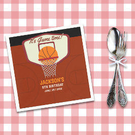 It's Game time! Basketball theme Birthday Kids Serviette