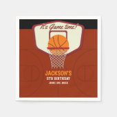 It's Game time! Basketball theme Birthday Kids Serviette (Vorderseite)