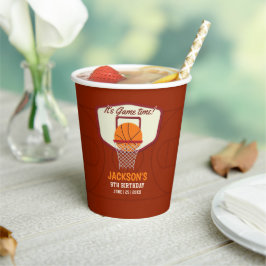 It's Game time! Fun Basketball theme Birthday Kids Pappbecher