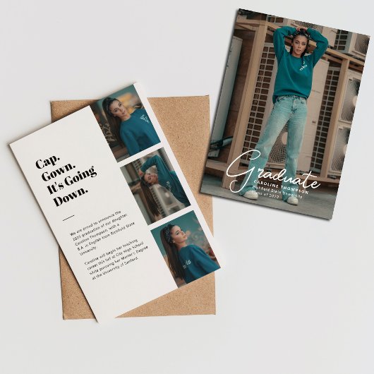 "It's Going Down" Moderner Foto Collage Abschluss Ankündigung