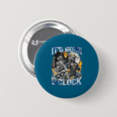 It's Goon O'clock Cool Funny Alpha Wolf Werewolf M Button (Vorne & Hinten)