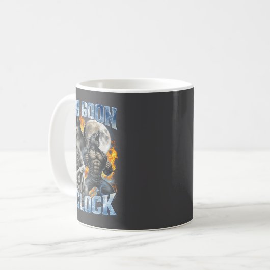 It's Goon O'clock Cool Funny Alpha Wolf Werewolf M Kaffeetasse (Vorderseite Links)