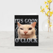 It's Goon O'clock Funny Cat Meme Men Women Humor S Karte (Gelbe Blume)