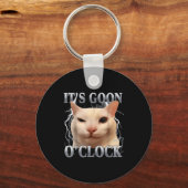 It's Goon O'clock Funny Cat Meme Men Women Humor S Schlüsselanhänger (Vorderseite)