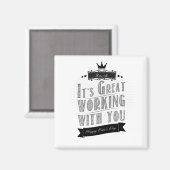 It's Great working with you, Happy Boss's Day, Magnet (Vorderseite/Rückseite)