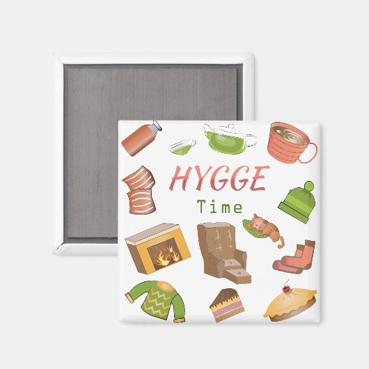 It's Hygge Time! Magnet (Vorderseite/Rückseite)