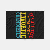 It's I'm The Favorite Granhild Funny Family Fleecedecke (Vorderseite (Horizontal))