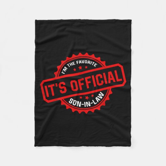 It's I'm The Favorite Son In Law Mens Fathers Day Fleecedecke (Vorderseite)