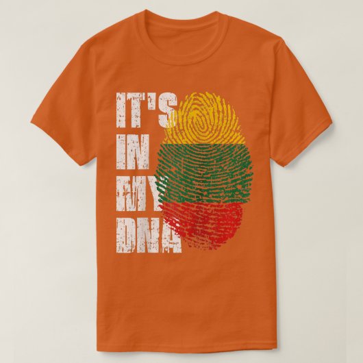 ITS IN MEINE DNA - Litauen Flagge Litauisches Ragl T-Shirt (Design vorne)