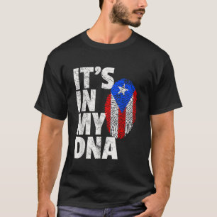 ITS IN MEINE DNA Puerto Rico Rico Flag T Shirt Men