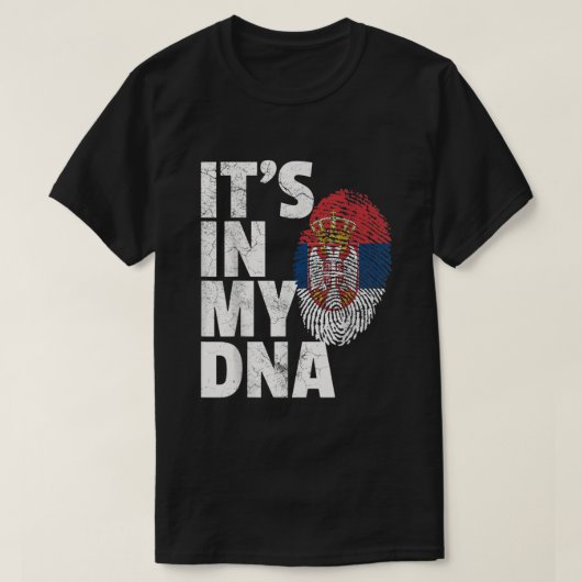 ITS IN MEINE DNA - serbische Flagge T-Shirt (Design vorne)