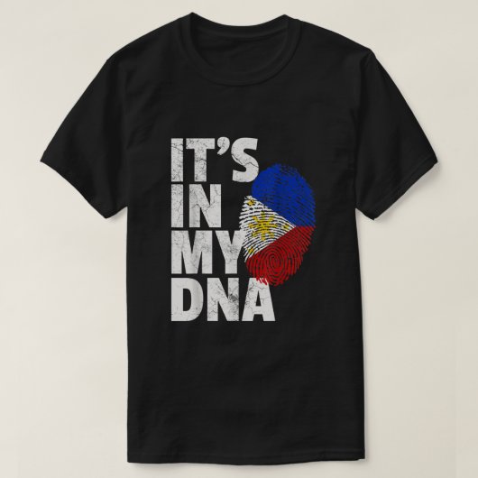 ITS IN MEINER DNA Filipino Flag Philippinen Primee T-Shirt (Design vorne)