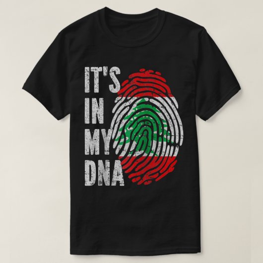 ITS IN MEY DNA Libanon Flag Libanon Raglan Basebal T-Shirt (Design vorne)
