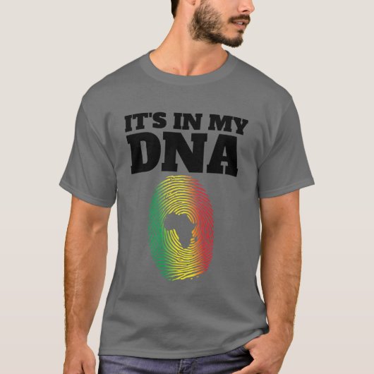 It's In My DNA African Juneteenth Fingerprint T-Shirt (Vorderseite)