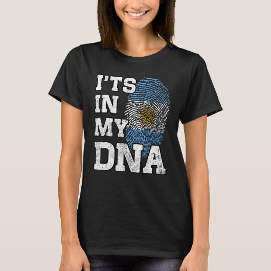 It's In My DNA Argentinian Fingerprint Proud Argen T-Shirt (Vorderseite)