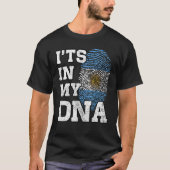 It's In My DNA Argentinian Fingerprint Proud Argen T-Shirt (Vorderseite)