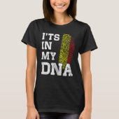 It's In My DNA Belgian Fingerprint Proud Belgium F T-Shirt (Vorderseite)