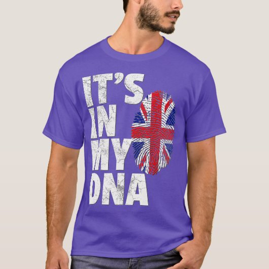 ITS IN MY DNA British Flag England Großbritannien T-Shirt (Vorderseite)