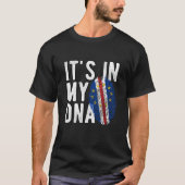 It's in my DNA Cabo Verde Flag Fingerprints T-Shirt (Vorderseite)