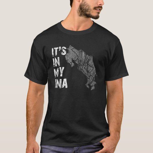 It's In My DNA Costa Rica Fingerprint Map Costa Ri T-Shirt (Vorderseite)
