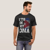 It's In My DNA Cuban Fingerprint Proud Cuba Flag T-Shirt (Vorne ganz)