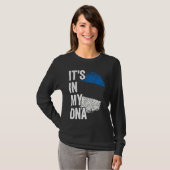 ITS IN MY DNA Estonia Flag Estonian Roots Pride Ge T-Shirt (Vorne ganz)