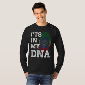 It's In My DNA Ethiopian Fingerprint Proud Ethiopi T-Shirt (Vorne ganz)