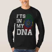 It's In My DNA Ethiopian Fingerprint Proud Ethiopi T-Shirt (Vorderseite)