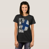 ITS IN MY DNA Finland Flag Finnish Roots Pride Gen T-Shirt (Vorne ganz)