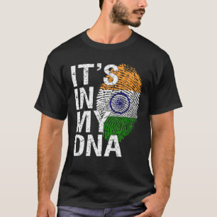 It's In My DNA Indian Patriot Proud Asian India Fl T-Shirt