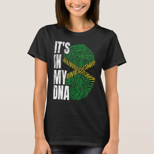 It's in My DNA Jamaican Flag Jamaica Black History T-Shirt (Vorderseite)