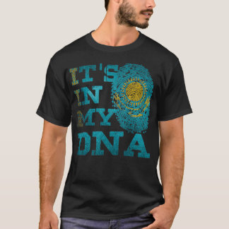 Its In My DNA Kazakh  Heritage Kazakhstan Flag Gif T-Shirt