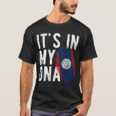 It's in my DNA Laos Flag Fingerprints T-Shirt (Vorderseite)