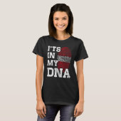 It's In My DNA Latvian Fingerprint Proud Latvia Fl T-Shirt (Vorne ganz)