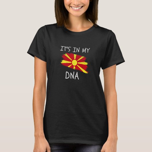 It's in my DNA Macedonia Flag Patriotic Macedonian T-Shirt (Vorderseite)
