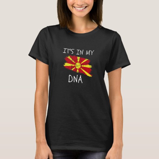 It's in my DNA Macedonia Flag Proud Macedonian Pri T-Shirt (Vorderseite)