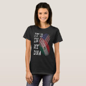 IT'S IN MY DNA Mexican American Fingerprint Flag U T-Shirt (Vorne ganz)