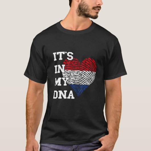 It's In My DNA Netherlands Flag Heart Dutch Flag N T-Shirt (Vorderseite)