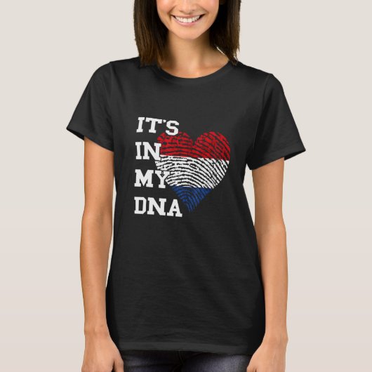 It's In My DNA Netherlands Flag Heart Dutch Flag N T-Shirt (Vorderseite)