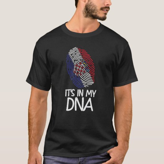 It's In My DNA Proud Croatian Flag Fingerprint T-Shirt (Vorderseite)