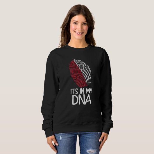 It's In My DNA  Proud Polish Flag Fingerprint Sweatshirt (Vorne ganz)