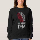 It's In My DNA  Proud Polish Flag Fingerprint Sweatshirt (Vorderseite)