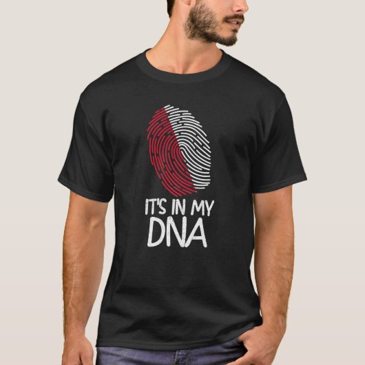 It's In My DNA  Proud Polish Flag Fingerprint T-Shirt (Vorderseite)