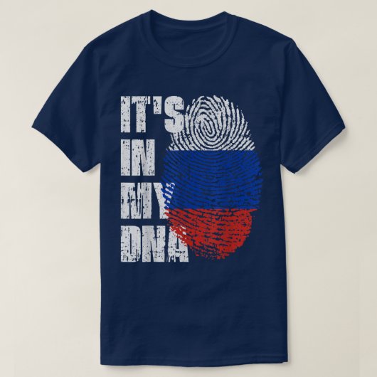 IT'S IN MY DNA Russia Flag Russian  T-Shirt (Design vorne)