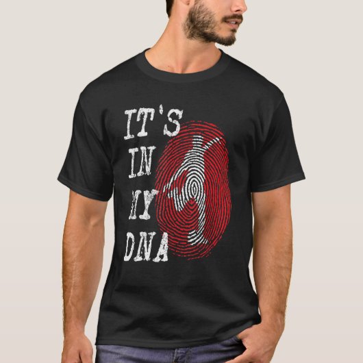 IT'S IN MY DNA Soccer Player Fingerprint Graphic D T-Shirt (Vorderseite)