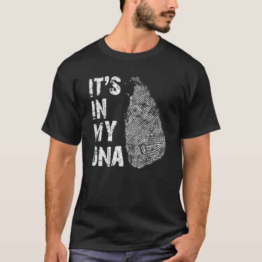 It's In My DNA Sri Lanka Fingerprint Map Sri Lanka T-Shirt (Vorderseite)