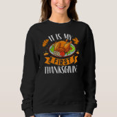 It's Is My First Thanksgiving Turkey Day For Newbo Sweatshirt (Vorderseite)