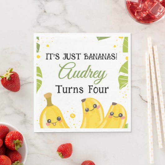 It's Just Bananas Any Age Birthday Party Serviette (Beispiel)