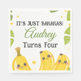 It's Just Bananas Any Age Birthday Party Serviette